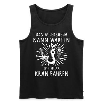Kranführer Kran Kranfahrer - Männer Premium Bio Tank Top - Schwarz - Vorne - Michal (187cm)