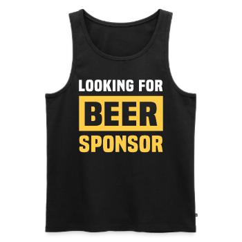 Bier Sponsor Trinksprüche Biertrinker - Männer Premium Bio Tank Top - Schwarz - Vorne - AI Model Male 178 light (178cm)