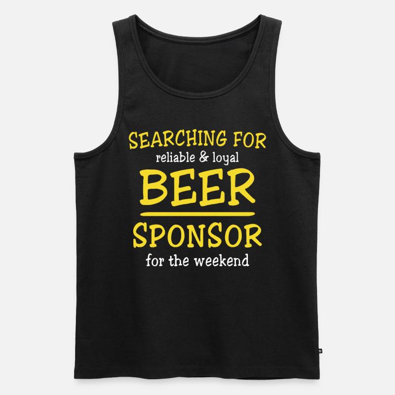 Bier Sponsor Trinksprüche Biertrinker - Männer Premium Bio Tank Top - Schwarz
