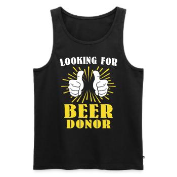 Bier Sponsor Trinksprüche Biertrinker - Männer Premium Bio Tank Top - Schwarz - Vorne - AI Model Male 178 light (178cm)