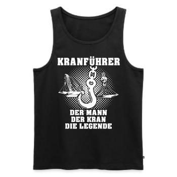 Kranfahrer Kran Kranfuehrer - Männer Premium Bio Tank Top - Schwarz - Vorne - AI Model Male 178 light (178cm)