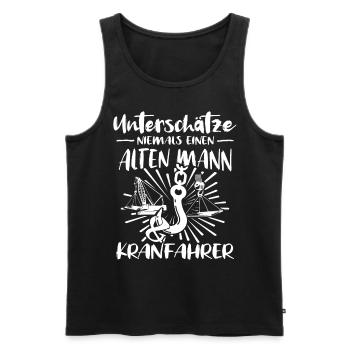Kranfahrer Kran Kranfuehrer - Männer Premium Bio Tank Top - Schwarz - Vorne - AI Model Male 178 light (178cm)