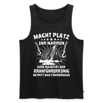 Kranfahrer Kranführer Kran - Männer Premium Bio Tank Top - Schwarz - Vorne - Michal (187cm)