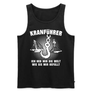 Kranfahrer Kranführer Kran - Männer Premium Bio Tank Top - Schwarz - Vorne - Michal (187cm)