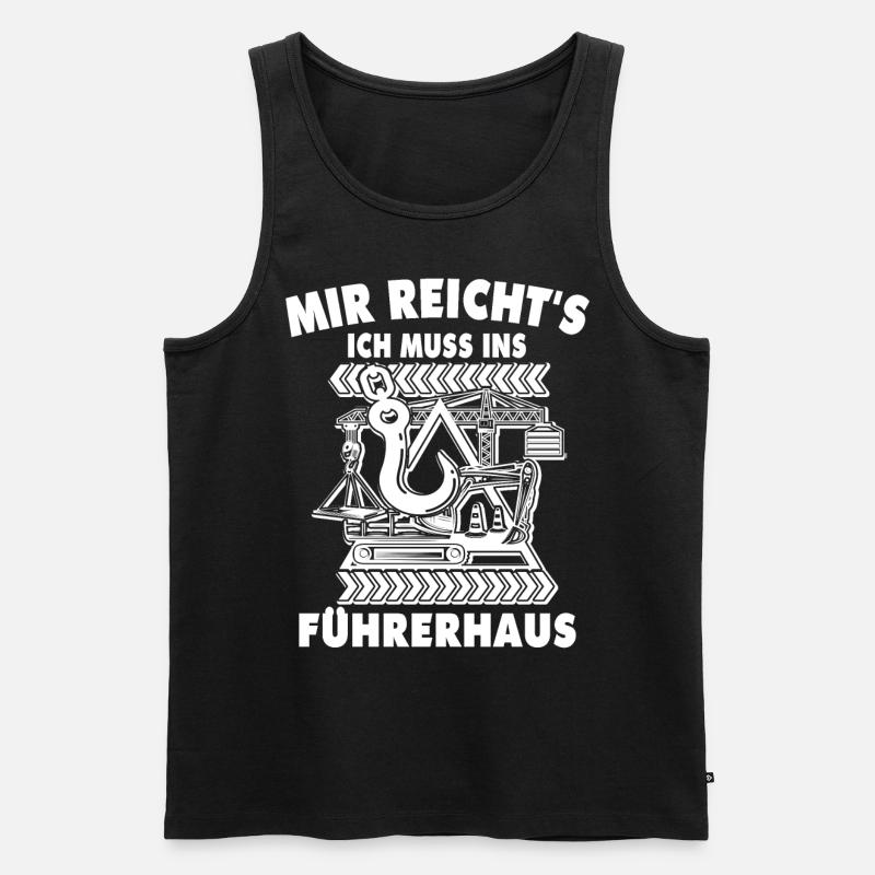 Kranfahrer Kranführer Kran - Männer Premium Bio Tank Top - Schwarz