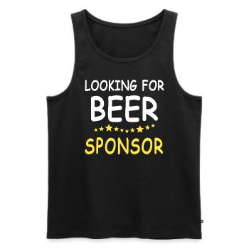 Beer sayings Toasts Beer lovers - Men's Premium Organic Tank Top - black - Front - Michal (187cm)