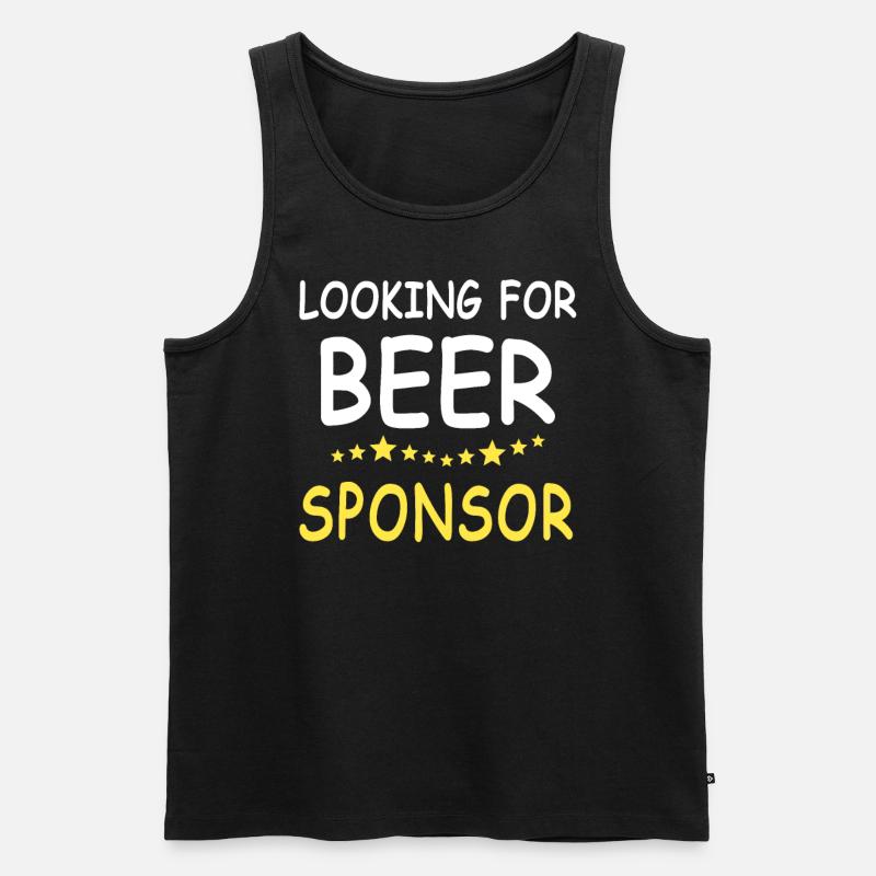 Bier Sprüche Trinksprüche Bierliebhaber - Männer Premium Bio Tank Top - Schwarz