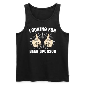Beer sayings Toasts Beer lovers - Men's Premium Organic Tank Top - black - Front - Michal (187cm)