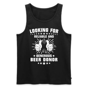 Drinking beer Drinking celebrating Beer sayings - Men's Premium Organic Tank Top - black - Front - Michal (187cm)