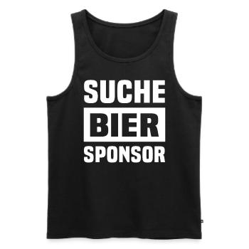 Bier Biersprüche Biertrinker Bierliebhaber - Männer Premium Bio Tank Top - Schwarz - Vorne - Michal (187cm)