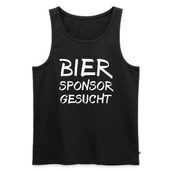 Bier Biersprüche Biertrinker Bierliebhaber - Männer Premium Bio Tank Top - Schwarz - Vorne - Michal (187cm)