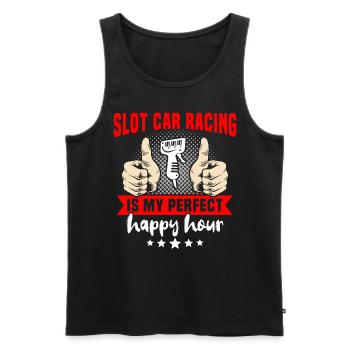 Slot Car Racing - Männer Premium Bio Tank Top - Schwarz - Vorne - Michal (187cm)