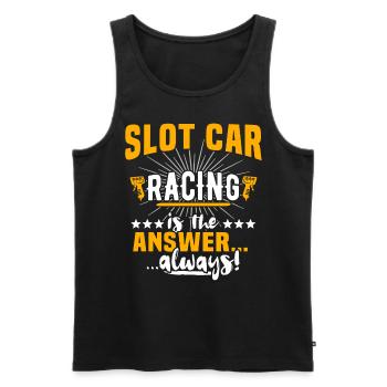 Slot Car Racing - Männer Premium Bio Tank Top - Schwarz - Vorne - Michal (187cm)