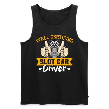 Slot Car Racing - Männer Premium Bio Tank Top - Schwarz - Vorne - Michal (187cm)