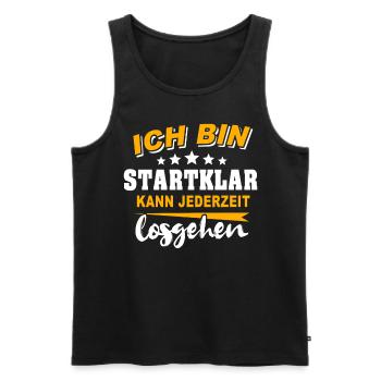 Motivation Kann Losgehen Sprüche - Männer Premium Bio Tank Top - Schwarz - Vorne - Michal (187cm)