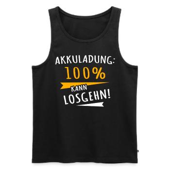 Motivation Kann Losgehen Sprüche - Männer Premium Bio Tank Top - Schwarz - Vorne - Michal (187cm)