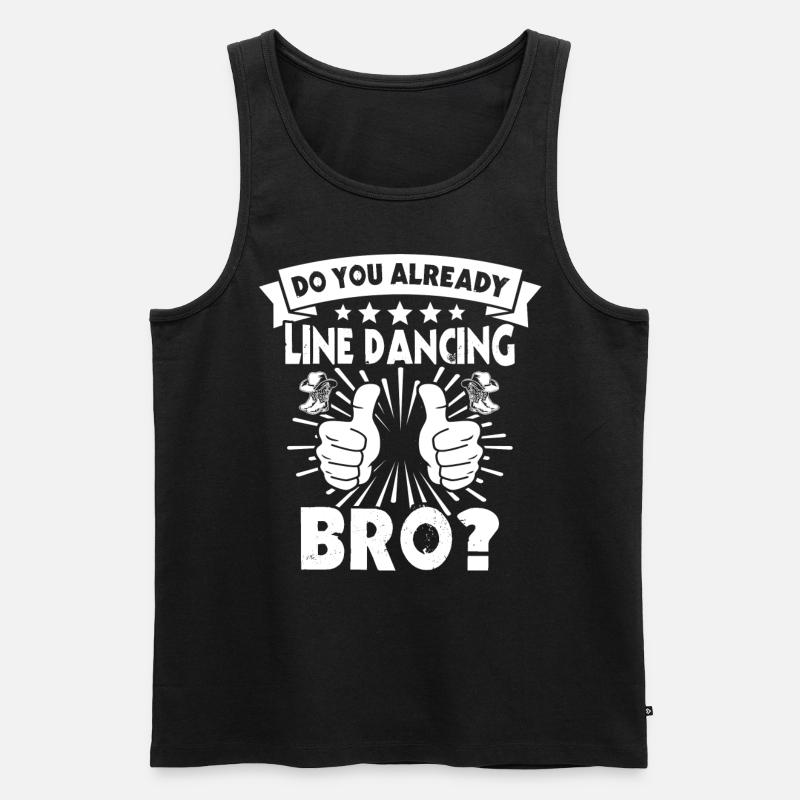 Line Dancing Line Dance - Männer Premium Bio Tank Top - Schwarz