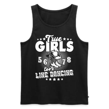 Line Dancing Girls Line Dance - Men's Premium Organic Tank Top - black - Front - AI Model Male 178 light (178cm)