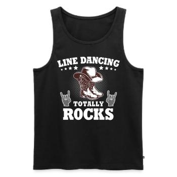 Line Dance Line Dancing - Männer Premium Bio Tank Top - Schwarz - Vorne - AI Model Male 178 light (178cm)