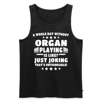 Organist Organ Organ Church Organ - Men's Premium Organic Tank Top - black - Front - AI Model Male 178 light (178cm)