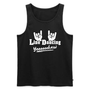 Line Dancing Line Dance - Männer Premium Bio Tank Top - Schwarz - Vorne - AI Model Male 178 light (178cm)