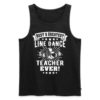 Line Dancing Teacher Line Dance - Men's Premium Organic Tank Top - black - Front - Michal (187cm)