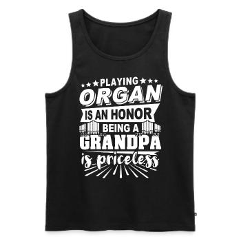 Organist Opa Orgelspieler Vater - Männer Premium Bio Tank Top - Schwarz - Vorne - Michal (187cm)