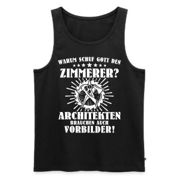 Zimmermann Zimmerer Zimmerleute - Männer Premium Bio Tank Top - Schwarz - Vorne - AI Model Male 178 light (178cm)