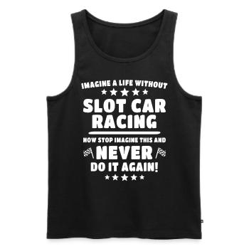 Slot Race Slot Car - Männer Premium Bio Tank Top - Schwarz - Vorne - AI Model Male 178 light (178cm)