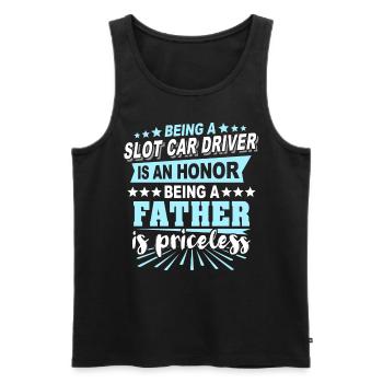 Slot Car Racing Papa Slot Race Dad - Débardeur bio Premium Homme - noir - Devant - AI Model Male 178 light (178cm)