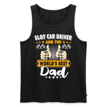 Slot Car Racing Papa Slot Race Dad - Débardeur bio Premium Homme - noir - Devant - AI Model Male 178 light (178cm)