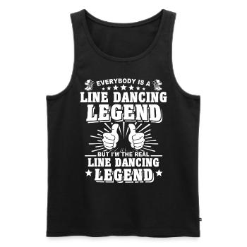 Line Dance Line Dancing - Männer Premium Bio Tank Top - Schwarz - Vorne - AI Model Male 178 light (178cm)