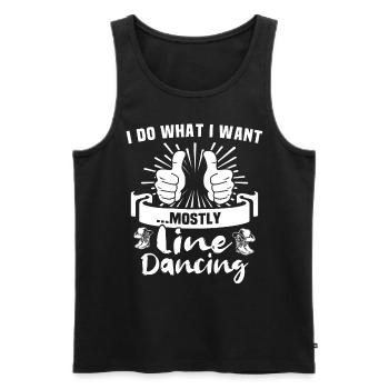 Line Dance Line Dancing - Männer Premium Bio Tank Top - Schwarz - Vorne - AI Model Male 178 light (178cm)