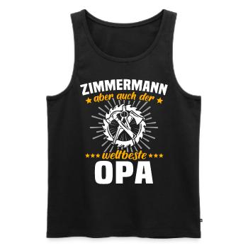 Zimmermann Opa Zimmerer Grossvater - Männer Premium Bio Tank Top - Schwarz - Vorne - Michal (187cm)
