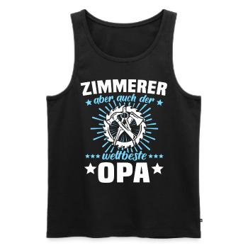 Zimmermann Opa Zimmerer Grossvater - Männer Premium Bio Tank Top - Schwarz - Vorne - Michal (187cm)