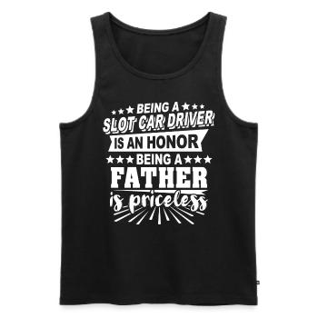 Slot Car Father - Men's Premium Organic Tank Top - black - Front - AI Model Male 178 light (178cm)