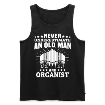 Organist underestimates organist - Men's Premium Organic Tank Top - black - Front - Michal (187cm)