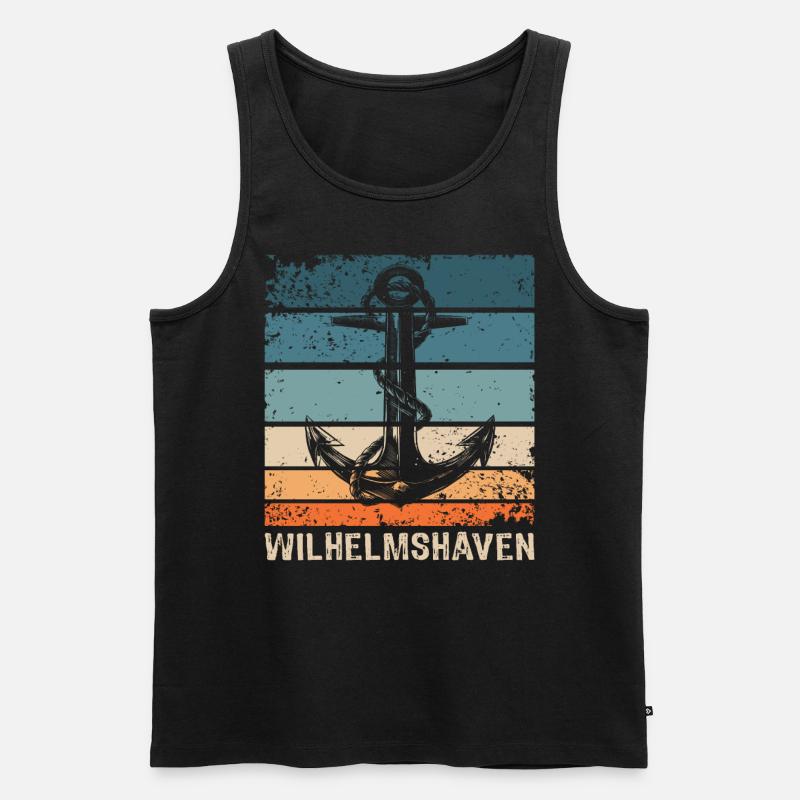 Wilhelmshaven Sprüche Wilhelmshavener Geschenk - Männer Premium Bio Tank Top - Schwarz