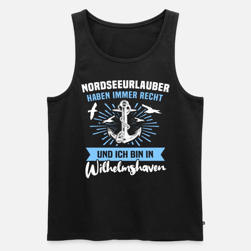 Wilhelmshavener Wilhelmshaven - Männer Premium Bio Tank Top - Schwarz