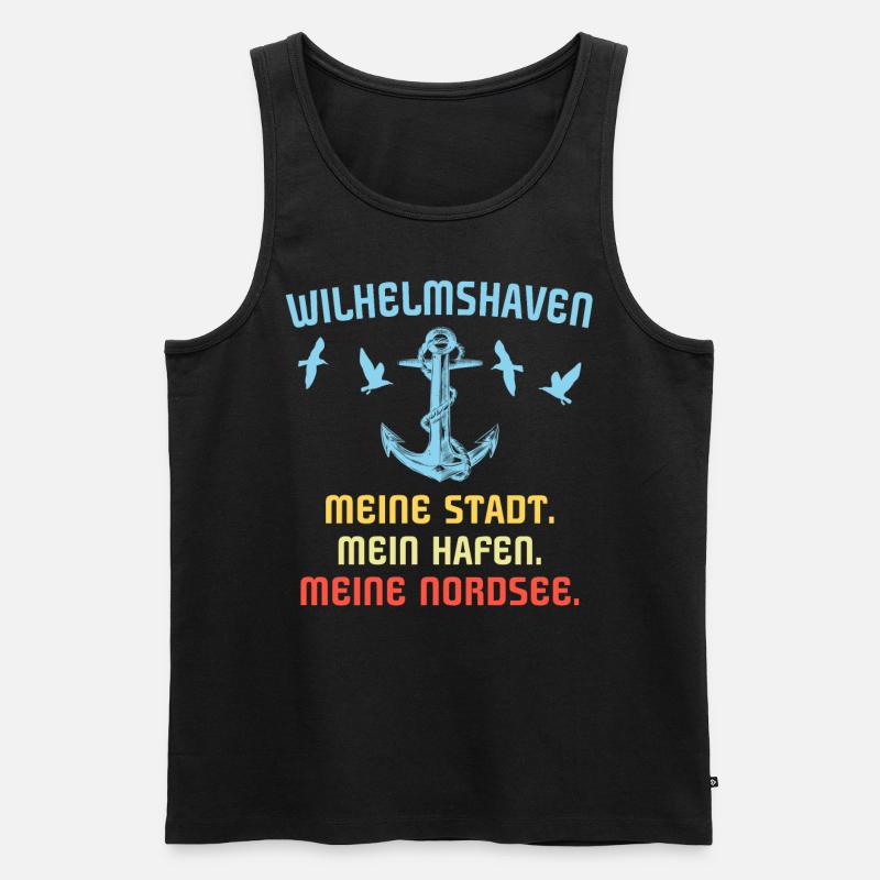 Wilhelmshavener Wilhelmshaven - Männer Premium Bio Tank Top - Schwarz