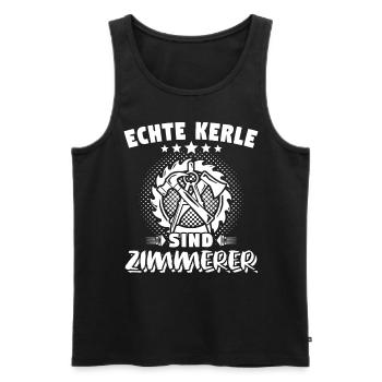 Zimmermann Zimmerer - Männer Premium Bio Tank Top - Schwarz - Vorne - Michal (187cm)