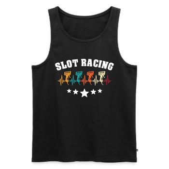 Slot Racing Slot Car - Débardeur bio Premium Homme - noir - Devant - AI Model Male 178 light (178cm)