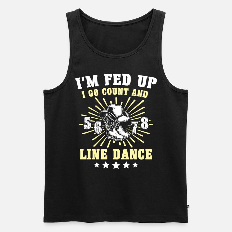 Line Dancing - Männer Premium Bio Tank Top - Schwarz