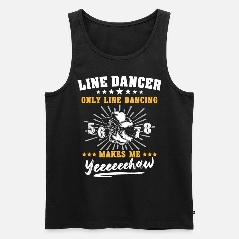 Line Dancing - Männer Premium Bio Tank Top - Schwarz
