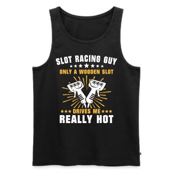 Slot Car Racing Slot Race - Männer Premium Bio Tank Top - Schwarz - Vorne - AI Model Male 178 light (178cm)