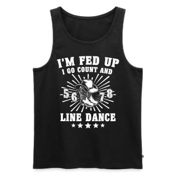Line Dancing Line Dance - Männer Premium Bio Tank Top - Schwarz - Vorne - AI Model Male 178 light (178cm)