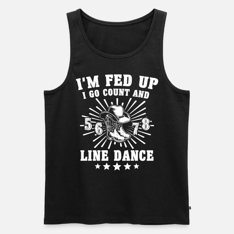 Line Dancing Line Dance - Männer Premium Bio Tank Top - Schwarz