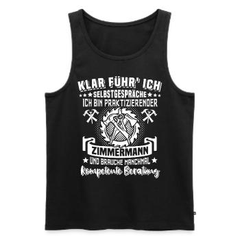 Zimmermann Zimmerer Zimmerleute - Männer Premium Bio Tank Top - Schwarz - Vorne - AI Model Male 178 light (178cm)