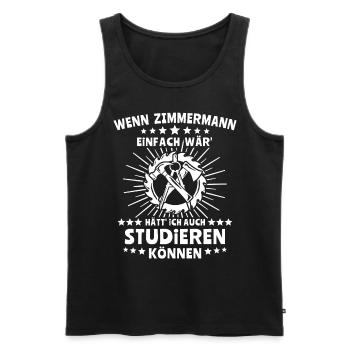 Zimmermann Zimmerer Zimmerleute - Männer Premium Bio Tank Top - Schwarz - Vorne - AI Model Male 178 light (178cm)