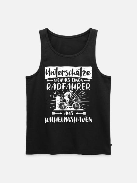 Wilhelmshaven Fahrrad Wilhelmshavener Radfahrer - Männer Premium Bio Tank Top - Schwarz